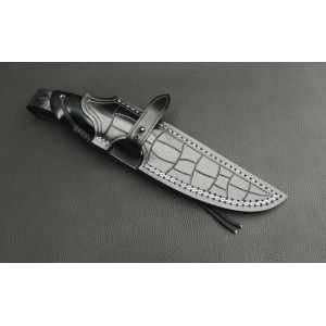 ЧОРНИЙ ШЛЯХТИЧ авторський ніж ручної роботи, сталь - CPM® Ламінат М398™ 64 HRC. Photo 2